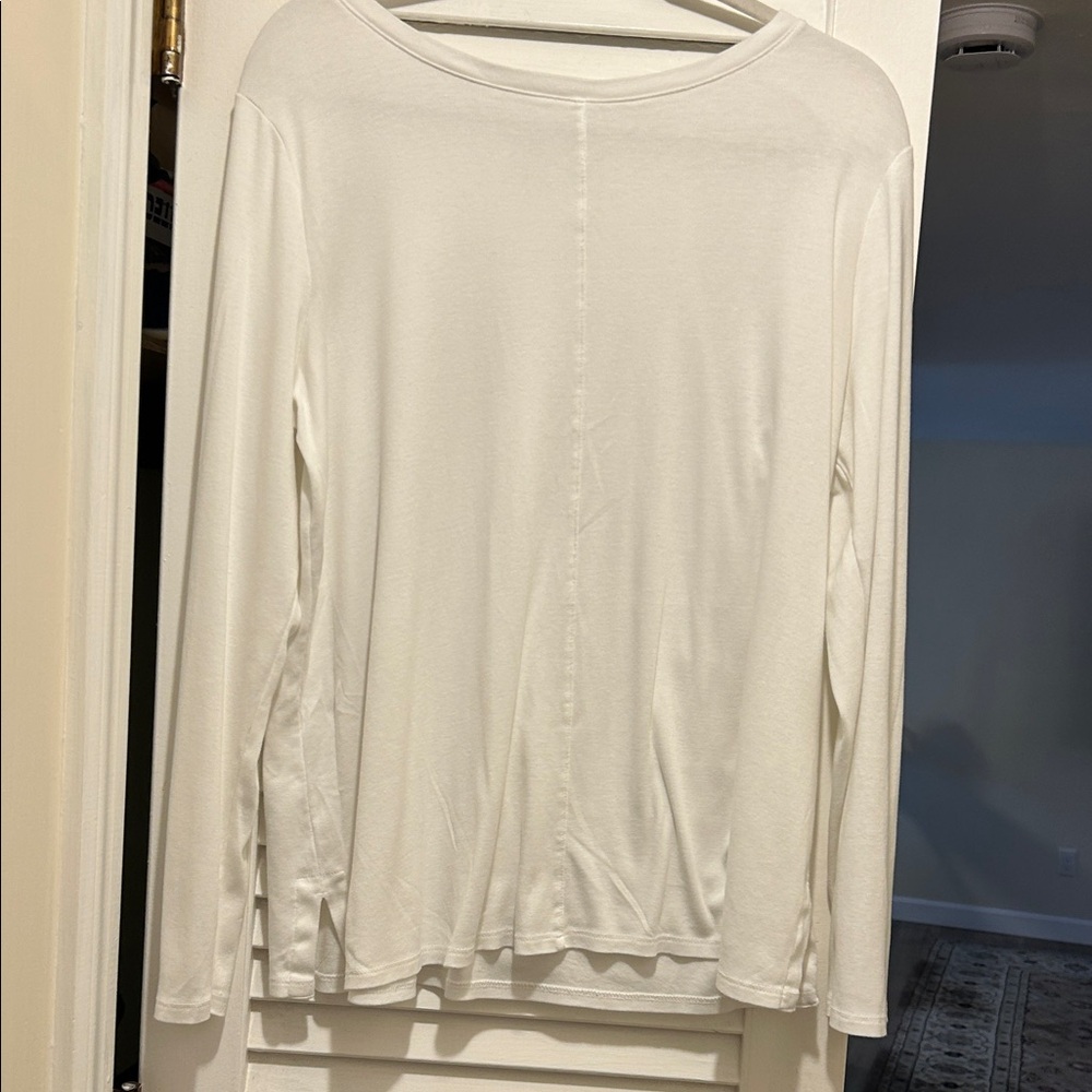 J. Jill Cream Long Sleeve Blouse